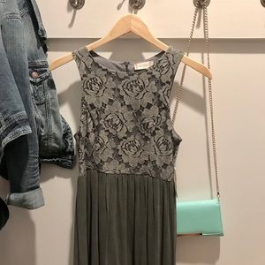 Altar’d State Charcoal Rose Lace Dress